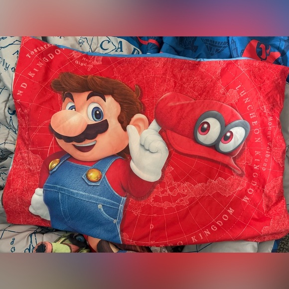 Super Mario Odyssey Kart Twin (Double-sided) Comforter And Pillow Case - Picture 5 of 6